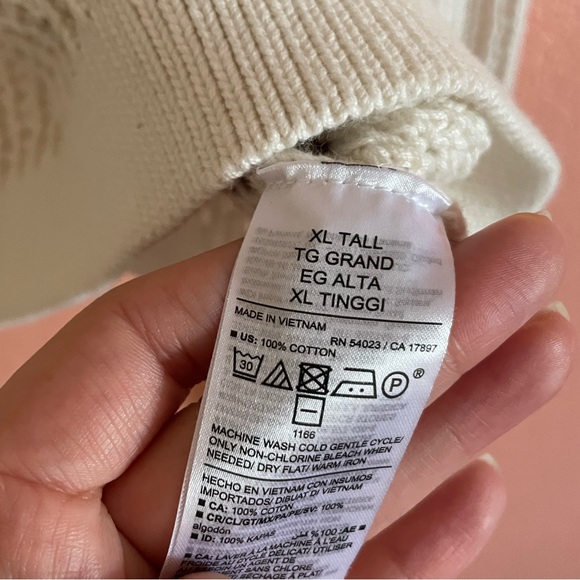 Old Navy Crochet Sweater striped size XL tall - Picture 5 of 5